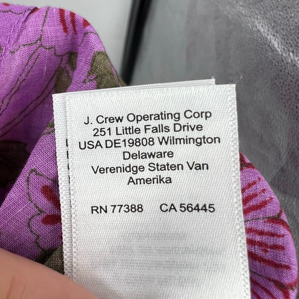 J. Crew Women's Wave Maxi Dress in Iris Floral Voile Bright Purple Size XXL NWT - Picture 6 of 10